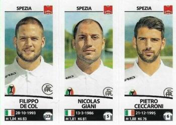 2017-18 Panini Calciatori Stickers #703 Filippo De Col / Nicolas Giani / Pietro Ceccaroni Front