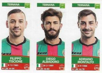 2017-18 Panini Calciatori Stickers #714 Filippo Tiscione / Diego Albadoro / Adriano Montalto Front