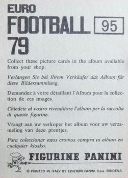 1978-79 Panini Euro Football 79 #95 Herbert Zimmermann Back