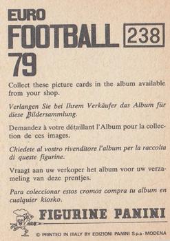 1978-79 Panini Euro Football 79 #238 Carlo Muraro Back