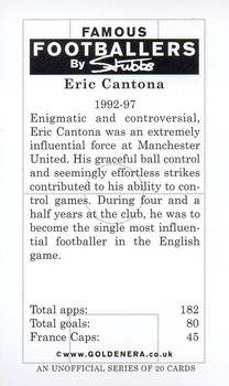 2001 Golden Era Famous Footballers by Stubbs Manchester United #NNO Eric Cantona Back