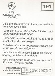 1999-00 Panini UEFA Champions League Stickers #191 Julio Cesar Back
