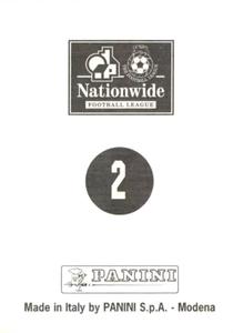 1997 Panini 1st Division  #2 David Watson Back