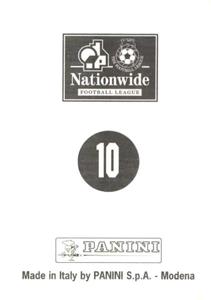 1997 Panini 1st Division  #10 Darren Sheridan Back