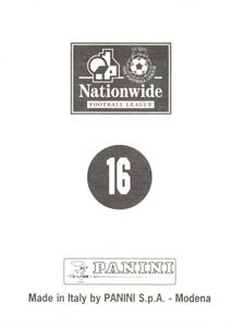 1997 Panini 1st Division  #16 Ian Bennett Back