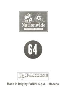 1997 Panini 1st Division  #64 Paul Mortimer Back
