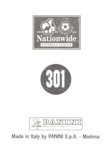 1997 Panini 1st Division  #301 Badge Back