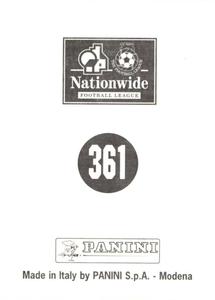 1997 Panini 1st Division  #361 Shane Nicholson Back