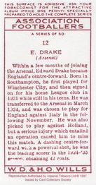 1997 Card Collectors 1935 Wills's Association Footballers (Reprint) #12 Ted Drake Back
