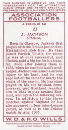 1997 Card Collectors 1935 Wills's Association Footballers (Reprint) #23 John Jackson Back