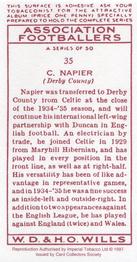 1997 Card Collectors 1935 Wills's Association Footballers (Reprint) #35 Charles Napier Back