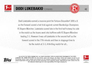 2018-19 Topps Now Bundesliga #42 Dodi Lukebakio Back