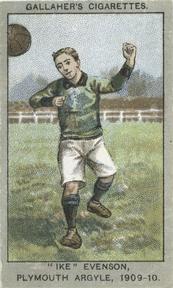 1910 Gallaher Association Football Club Colours #9 Ike Evenson Front