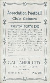 1910 Gallaher Association Football Club Colours #28 Billy Lyon Back
