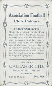 1910 Gallaher Association Football Club Colours #43 J. Warner Back