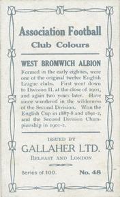 1910 Gallaher Association Football Club Colours #48 Billy Garraty Back