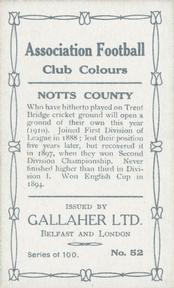 1910 Gallaher Association Football Club Colours #52 Jack Montgomery Back