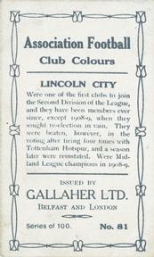 1910 Gallaher Association Football Club Colours #81 W. Wilson Back