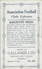 1910 Gallaher Association Football Club Colours #95 Charlie Roberts Back