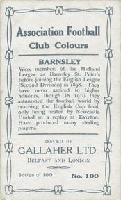 1910 Gallaher Association Football Club Colours #100 Tommy Boyle Back