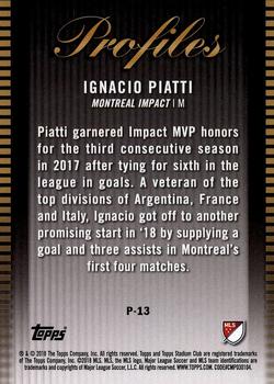 2018 Stadium Club MLS - Profiles #P-13 Ignacio Piatti Back