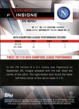 2018-19 Finest UEFA Champions League #9 Lorenzo Insigne Back