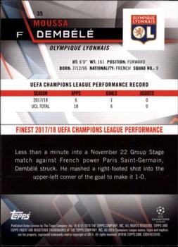 2018-19 Finest UEFA Champions League #35 Moussa Dembélé Back