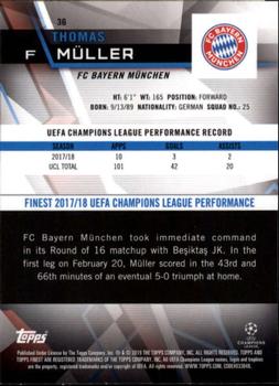 2018-19 Finest UEFA Champions League #36 Thomas Müller Back