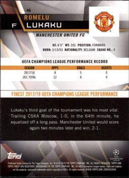 2018-19 Finest UEFA Champions League #46 Romelu Lukaku Back