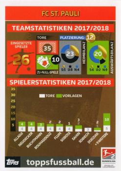 2018-19 Topps Match Attax Bundesliga #541 FC St. Pauli Back