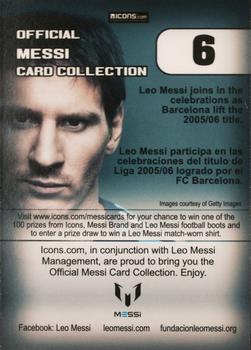 2013 Icons Official Messi Card Collection (UK/Spain) #6 Lionel Messi / Ronaldinho Back