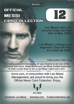 2013 Icons Official Messi Card Collection (UK/Spain) #12 Lionel Messi Back