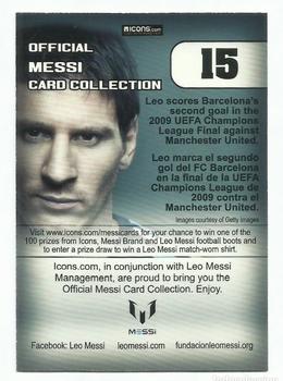 2013 Icons Official Messi Card Collection (UK/Spain) #15 Lionel Messi Back