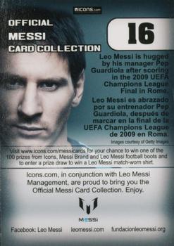 2013 Icons Official Messi Card Collection (UK/Spain) #16 Lionel Messi / Pep Guardiola / Wayne Rooney Back
