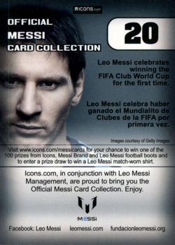 2013 Icons Official Messi Card Collection (UK/Spain) #20 Lionel Messi Back