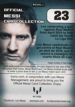 2013 Icons Official Messi Card Collection (UK/Spain) #23 Lionel Messi Back