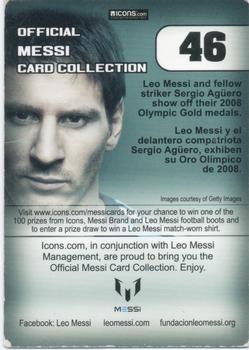 2013 Icons Official Messi Card Collection (UK/Spain) #46 Lionel Messi / Sergio Agüero Back