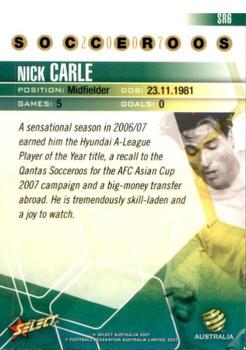 2007 Select A-League - Socceroos #SR6 Nick Carle Back