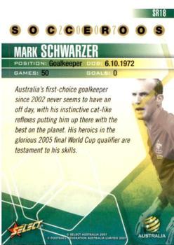 2007 Select A-League - Socceroos #SR18 Mark Schwarzer Back