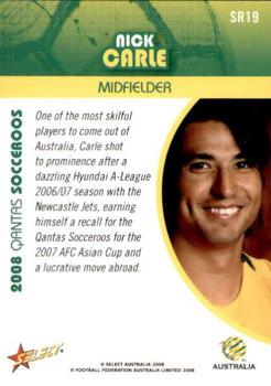 2008-09 Select A-League - Socceroos #SR19 Nick Carle Back