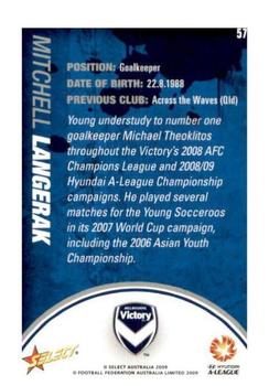 2009-10 Select A-League #57 Mitchell Langerak Back