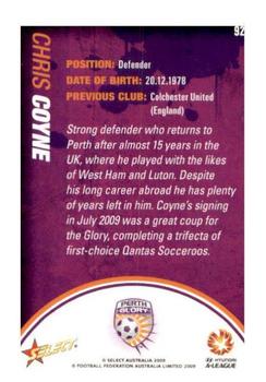 2009-10 Select A-League #92 Chris Coyne Back