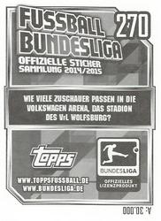 2014-15 Topps Fussball Bundesliga Stickers #270 Kevin de Bruyne Back