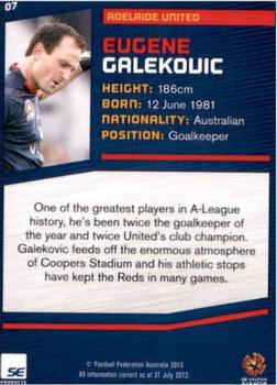 2013-14 SE Products A-League & Socceroos #7 Eugene Galekovic Back