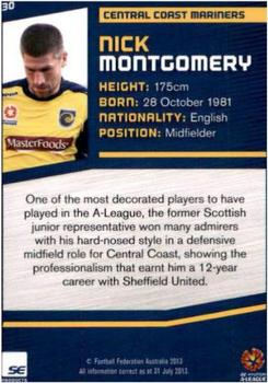 2013-14 SE Products A-League & Socceroos #30 Nick Montgomery Back