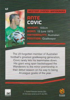 2013-14 SE Products A-League & Socceroos #92 Ante Covic Back