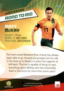 2013-14 SE Products A-League & Socceroos - Road to Rio #S12 Matt McKay Back