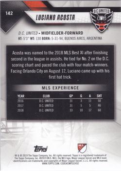 2019 Topps MLS #142 Luciano Acosta Back