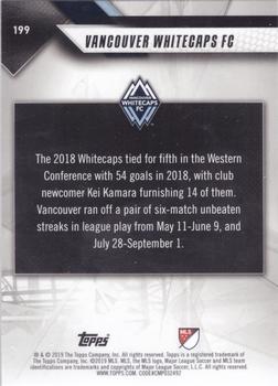 2019 Topps MLS #199 Vancouver Whitecaps FC Back