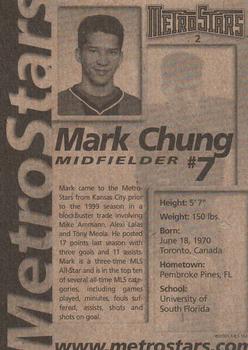 2001 New York/New Jersey MetroStars #2 Mark Chung Back